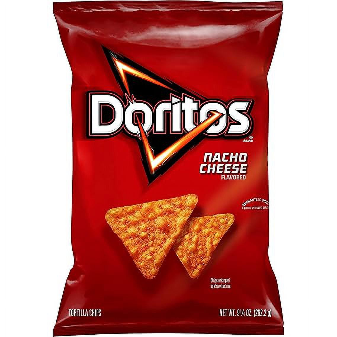 Doritos Nacho Cheese Flavored Tortilla Chips, Bold Cheese Seasoning, 9.25 oz Bag