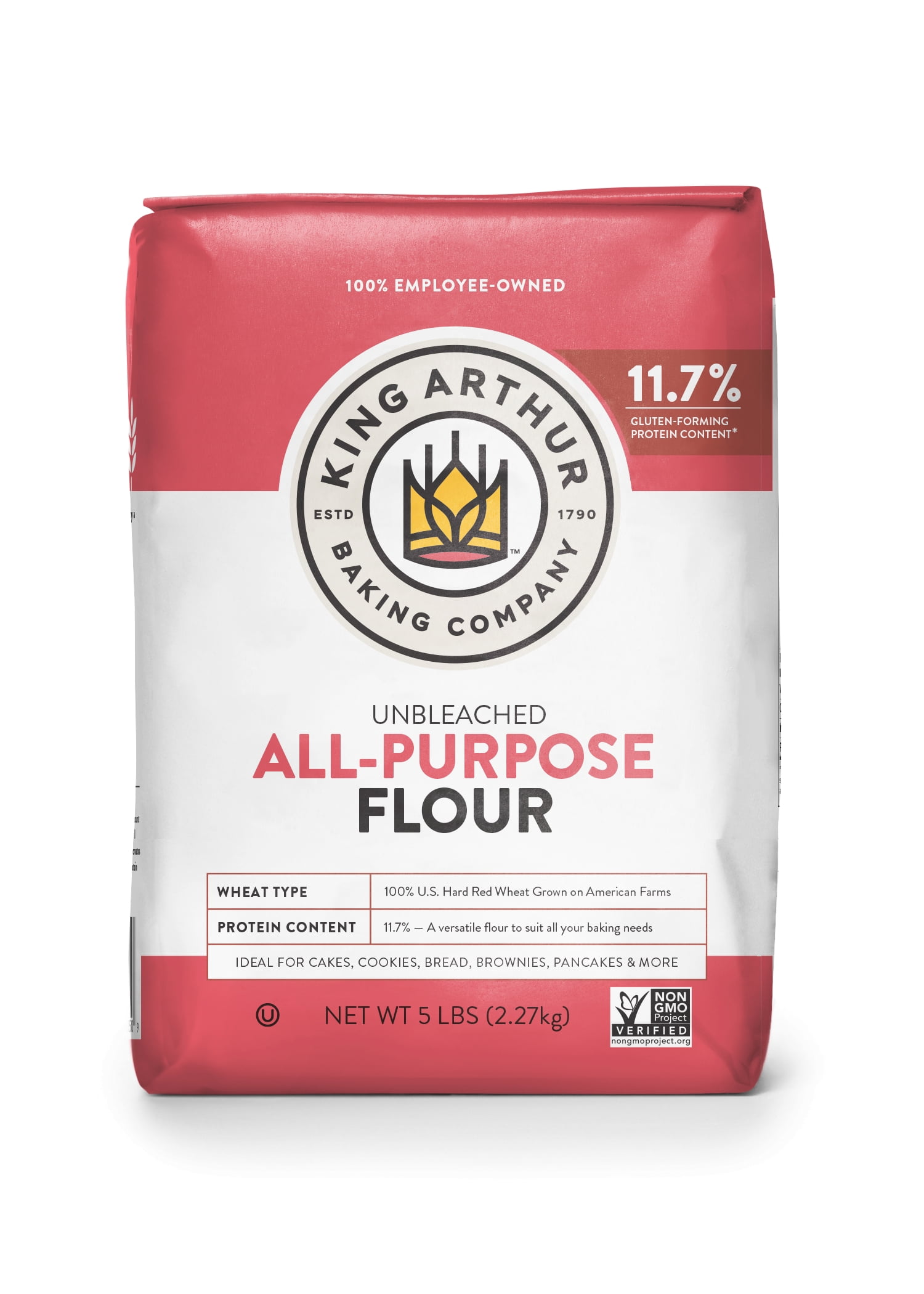 King Arthur Unbleached All-Purpose Flour, Baking Flour, 5 lb Bag