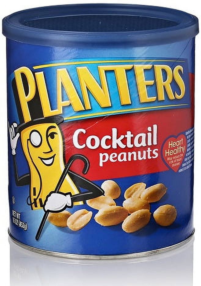 Planters Cocktail Peanuts, Roasted & Salted Peanuts, 16 oz Can